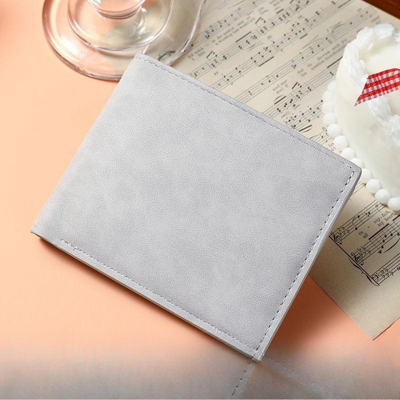Ultra-thin Leather Wallet Multi Card Slot Card Holder Simple Casual Business Men's Short Wallet