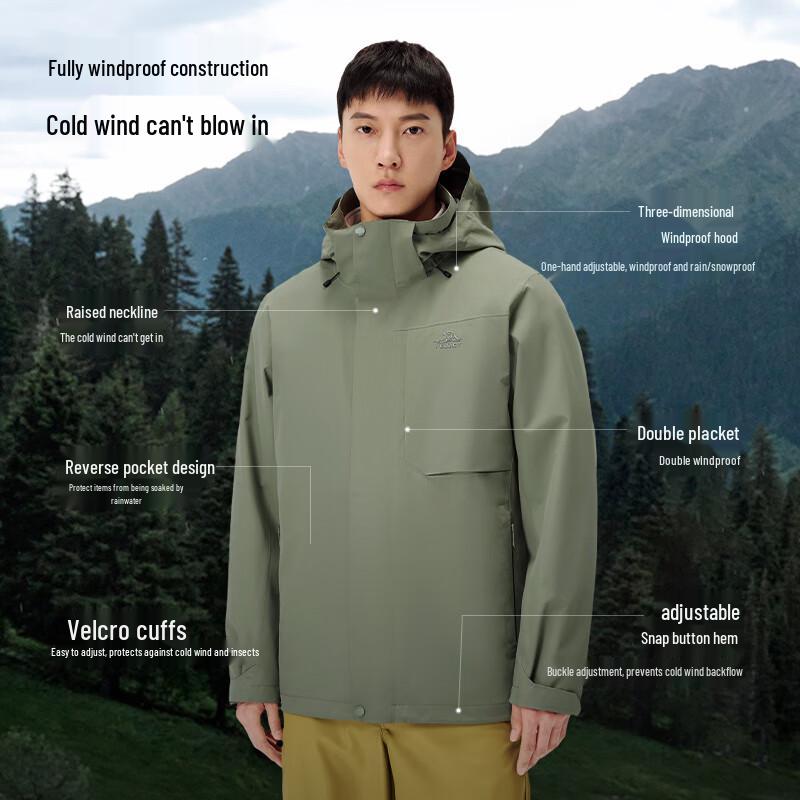Pelliot Men's 3-in-1 Outdoor Softshell Jacket