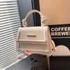 Sac bandoulière simple et à la mode texture couleur unie sac à bandoulière texture décontractée sac pour femme style étranger petit sac carré sac sous le bras