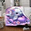 1pc Dolphin Princess blanket Lightweight Flannel Throw for Sofa Bed Travel Camping Livingroom Office Couch Chair