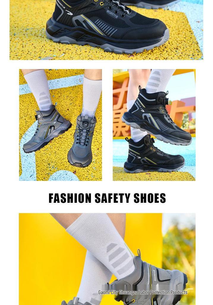 All-Season Steel Toe High-Top Safety Boots: Anti-Smash, Anti-Puncture, Comfort for Long Hours