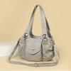 Women's Soft Leather Shoulder Bag Large Capacity Tote Bag Middle-aged Mother Crossbody Bag