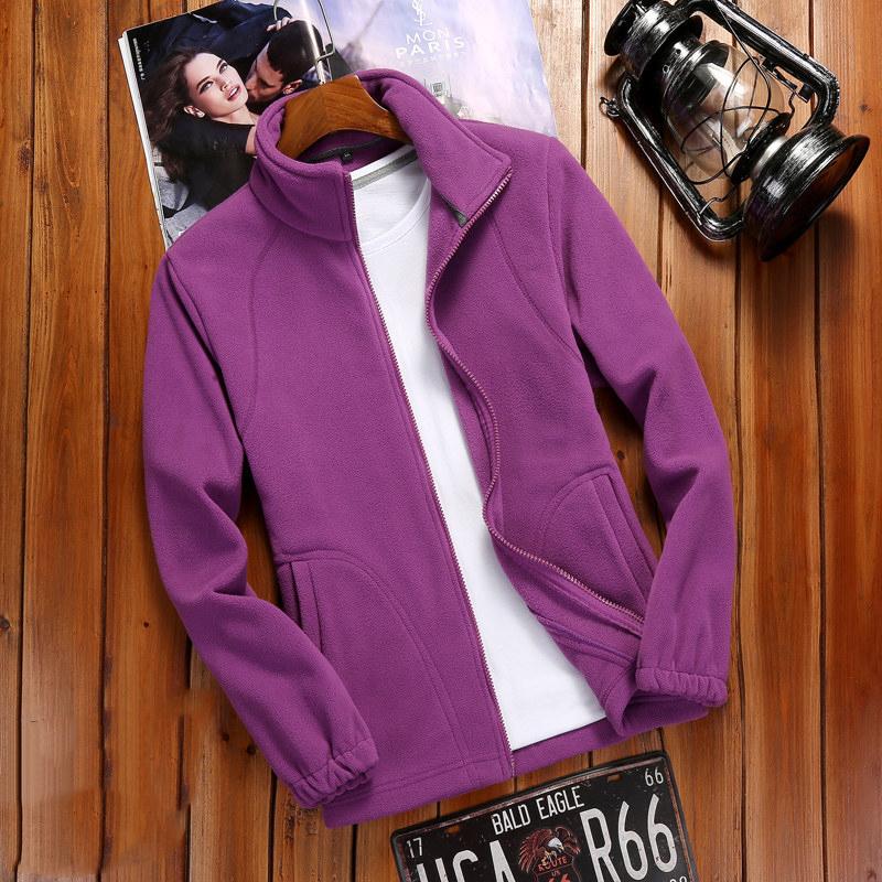 Sudadera con Cremallera de Forro Polar para Mujer Otoño Invierno Tops Manga Larga Estilo Running Color Sólido Cálido Abrigo de Forro Polar Polar