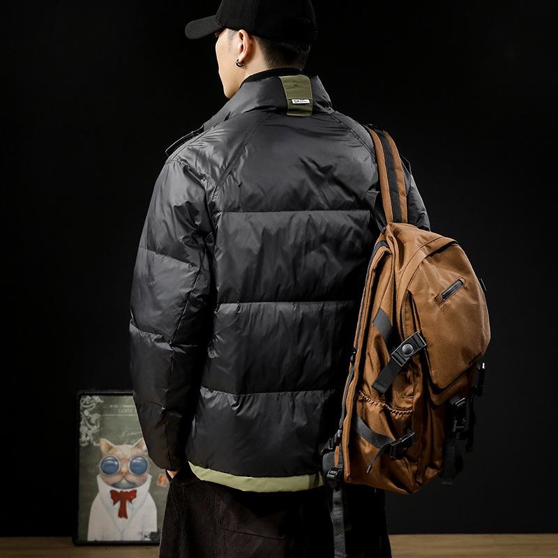 Herren Trendige Winter Kurze Daunenjacke 2025 - Verdickter Baumwollmantel