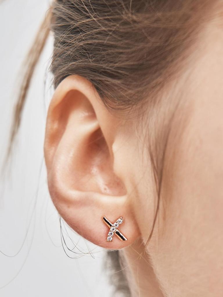 [CRANNE] 14K X-Line Earrings C24EB326