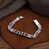 Men's Locomotive Wind Bracelet Rattan Grass Pattern Tank Chain Splicing Safety Pattern Retro Creative Bracelet