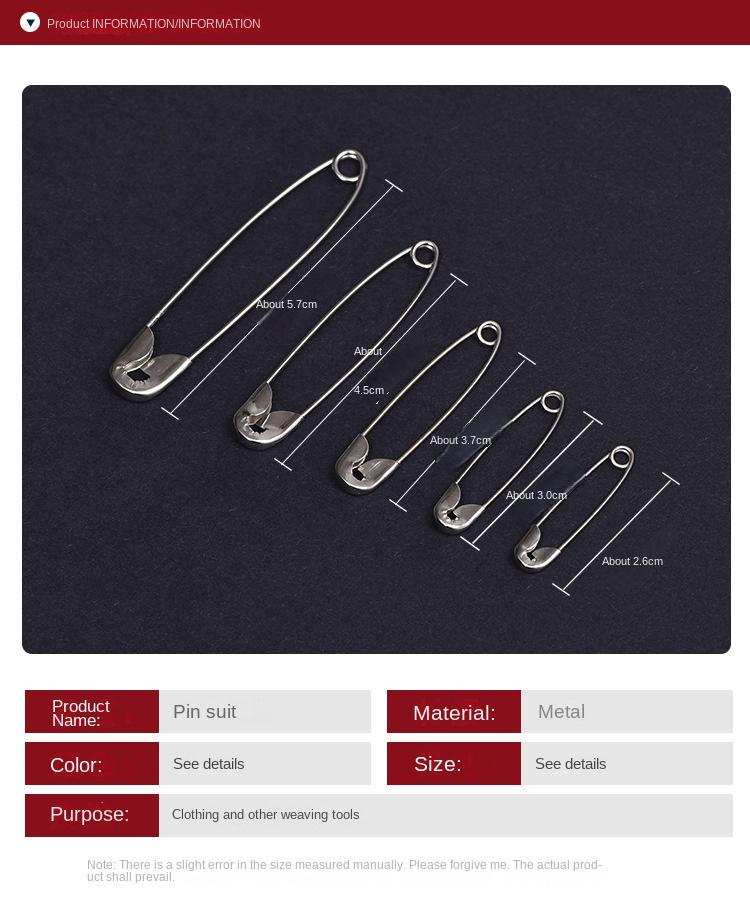 Vielseitige und sichere Nadeln - Set aus verschiedenen Mini- und großen Sicherheits-, Versicherungs- und Schlaufennadeln, ideal für Hochzeit, Fotografie