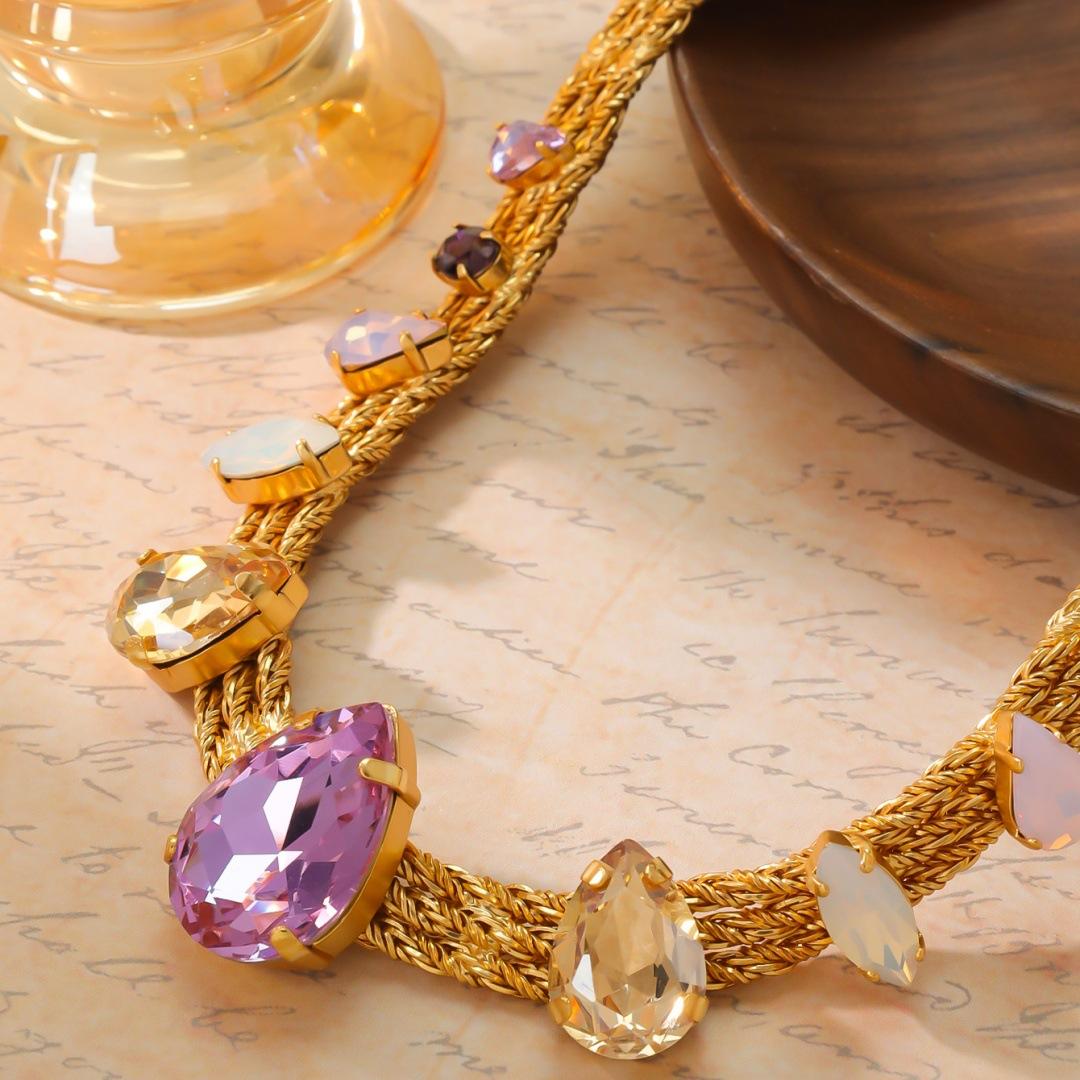 Винтажный Антикварный Покрытый Настоящим Золотом Инкрустированный Стразами Цветными Алмазами Ручной Работы Тяжелая Работа, Излучающая Чувство Изысканности