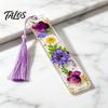 Aesthetic Page Holders Dried Flower Resin Bookmarks with Tassels, Double-Sided Magnetic Birthday Gift for Readers Book Lovers Friends, Pretty