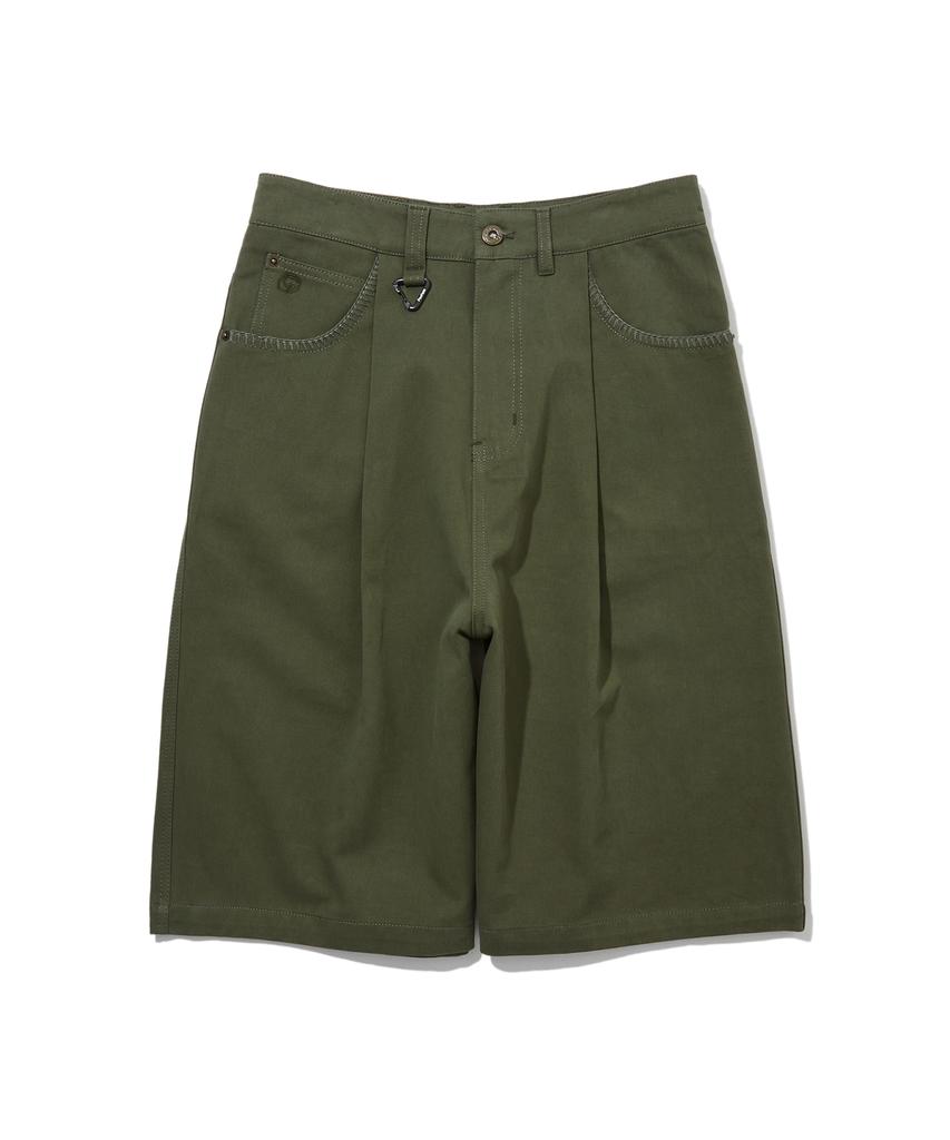 PENFIELD Cotton Double-Pleat Bermuda Pants Olive_Fs2Wp04U