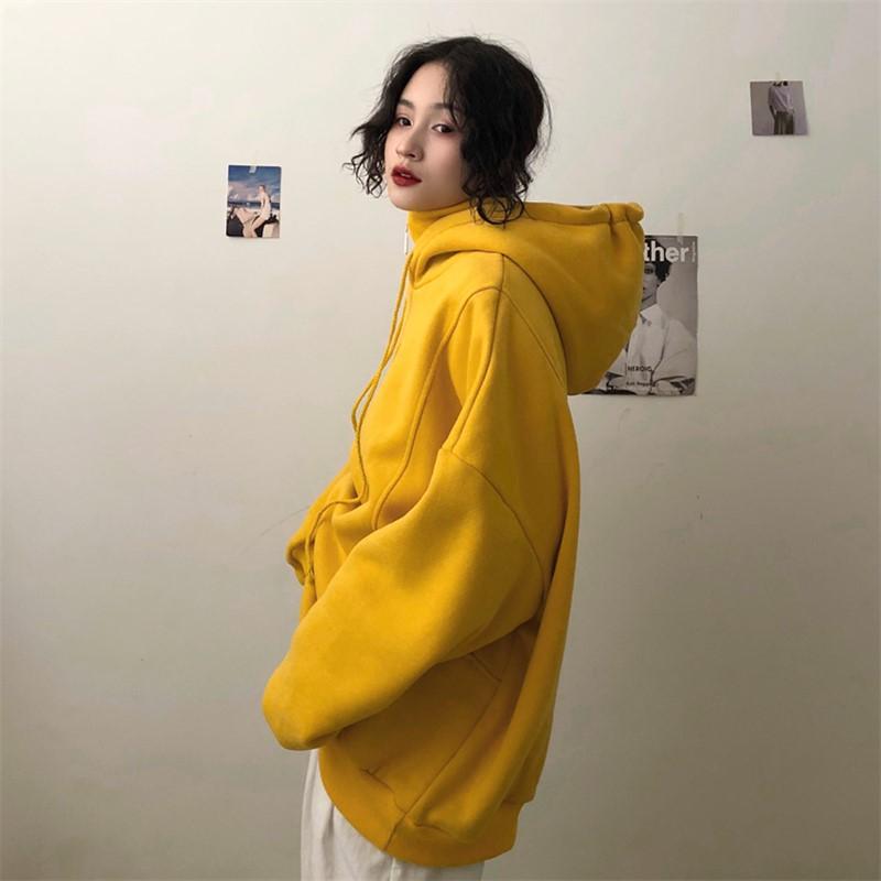 Mikiny Ženy Estetický Tlustší Zimní Teplý Nový Příjezd Oblečení Populární dopis s dlouhým rukávem Harajuku korejský styl Trendy Chic
