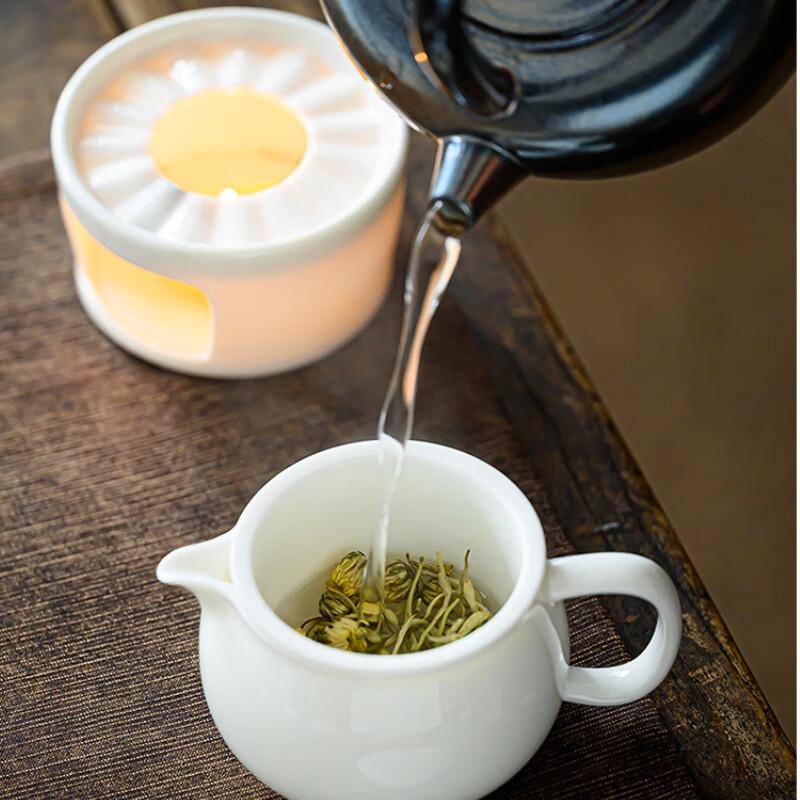 Yunyan White Porcelain Tea Warming Pot Set