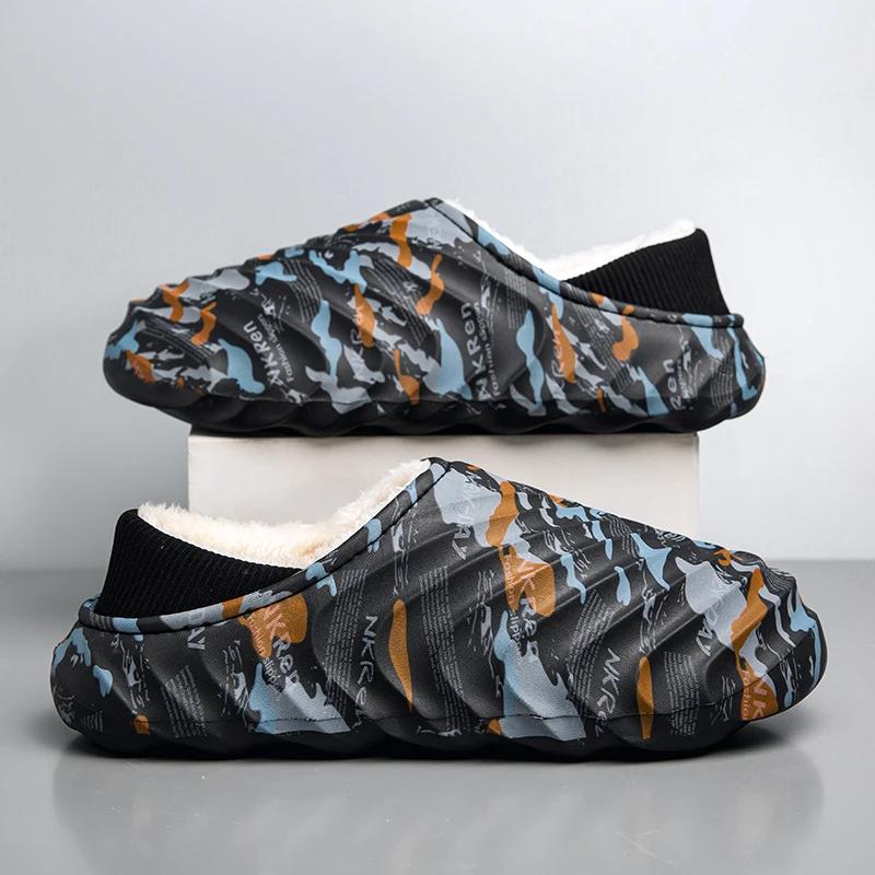 Fashion Eva Slipper Men's Slippers Men Fashion Cotton Shoes Platform Personality Plus Velvet Thickening Designed Mans Footwear New Style
