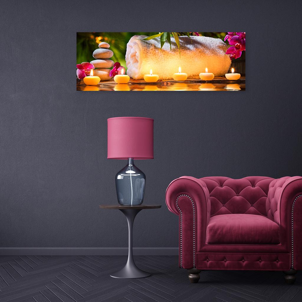 Canvas print, Stones Candle