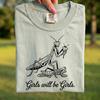 Comfort Colors® - Girls Will Be Girls T-Shirt, Gottesanbeterin T-Shirt, Lustiges Dark Humor T-Shirt, Sarkastisches Käferliebhaber Geschenk, Schrulliges Natur T-Shirt