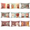 30x50cm Cute Cartoon Cat Paw Lumbar Pillowcase Peach Skin Velvet Single-sided Throw Pillow Home Decor
