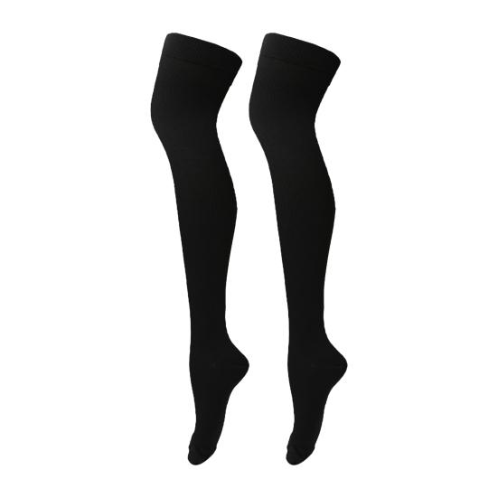 1 pár kompresních punčoch Ženy Muži Stehna Vysoká uzavřená špička 20-30 MmHg odstupňované kompresní ponožky