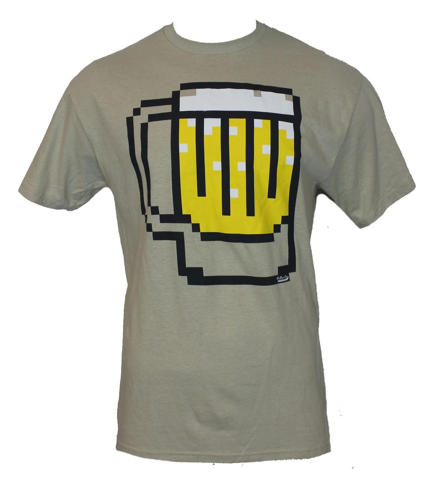 Beer Adult New T-Shirt - Pixelated 8 Bit Beer Design XXXXL