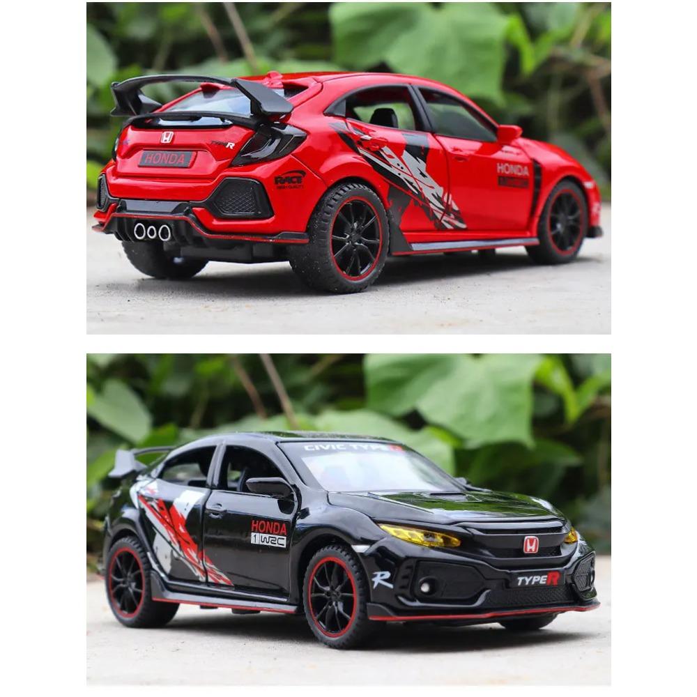 1/32 Honda Civic Type-R Legierungsmodell, Exquisites Desktop-Ornament, Das beste Sammlerstück für Automodell-Enthusiasten, Halloween-Geschenk