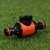 1Pc 16Mm Equal Garden Hose Shut Off Valve Fitting Plastic Tubing Tap Adapter Quick Joint For Watering Irrigation Car Wash