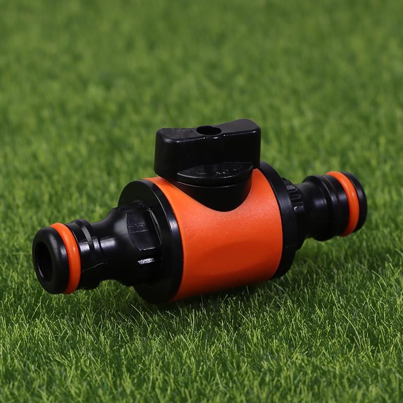 1Pc 16Mm Equal Garden Hose Shut Off Valve Fitting Plastic Tubing Tap Adapter Quick Joint For Watering Irrigation Car Wash