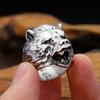 Anillo de oso nórdico vintage de moda para hombres y mujeres, anillo vikingo de acero inoxidable con forma de animal, amuleto único, joyería, regalos, triangulación de envíos.