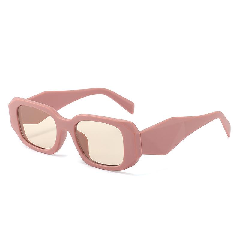 Unisex Trendy Square Frame Sunglasses - European & American Style, Model 21009