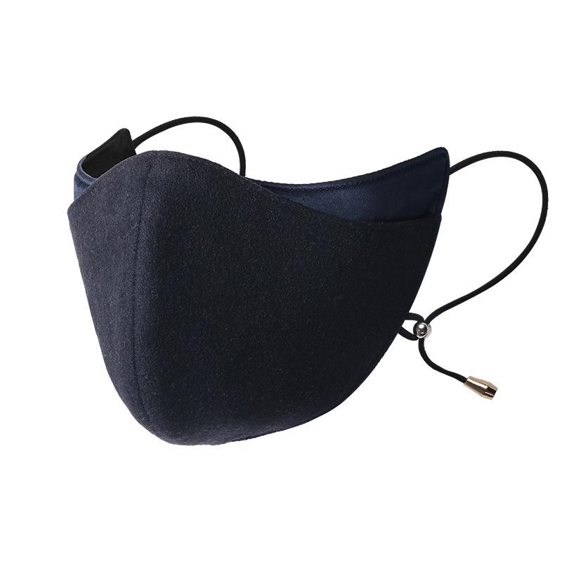 Thickened Winter Cashmere Silk Mask: Fleece-Lined, Windproof, Cold-Proof, Mulberry Silk for Eye Corner Protection
