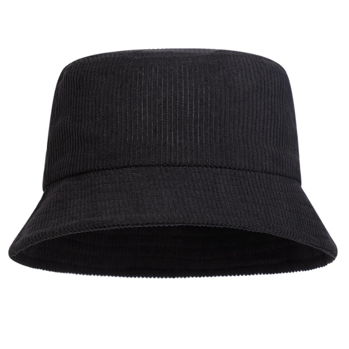 

Unisex Solid Color Corduroy Personality Bucket Hats Fishermen Caps Outdoor Casual Cap Sunscreen Hat