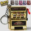 Hra Retro Mini Fruit Machine Keychain Game Výhra Best Friend Dárková hračka Držák na klíče Mince Herní konzole Kreativní model kasina