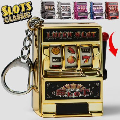 Retro Mini Obst Maschine Schlüsselanhänger Spiel Gewinnen Beste Freundin Geschenk Spielzeug Schlüsselhalter Münze Spiele Konsole Kreative Slot Casino Modell