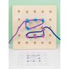 Wooden Peg Board Threading Set - Suitable for Children’s Fine Motor Skills Spatial Reasoning and Creative Design Development