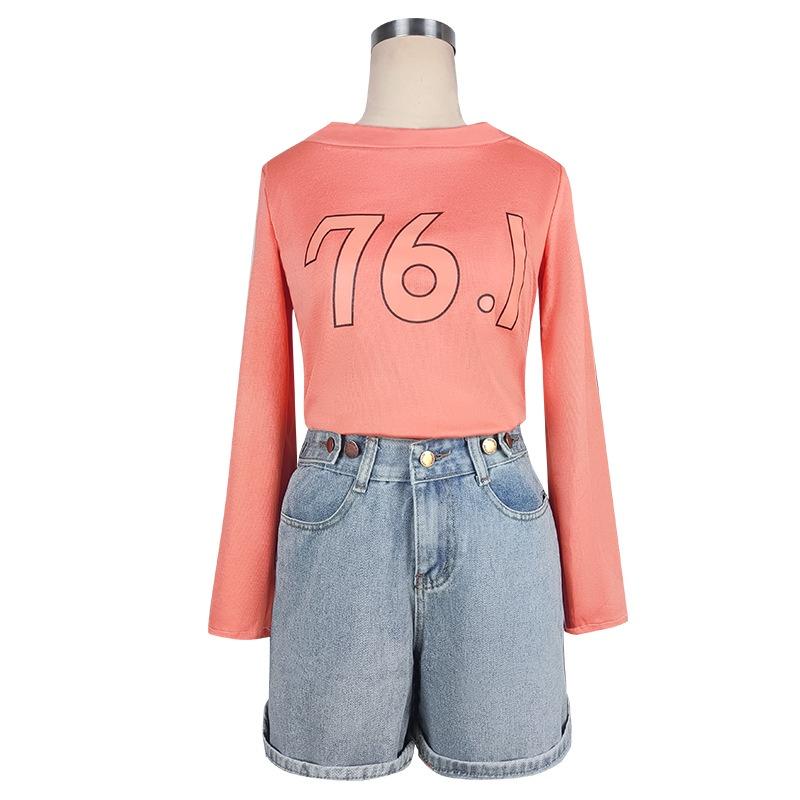 Chainsaw Man Power T-shirt Jeans Cosplay Hair Ornament Teeth Set