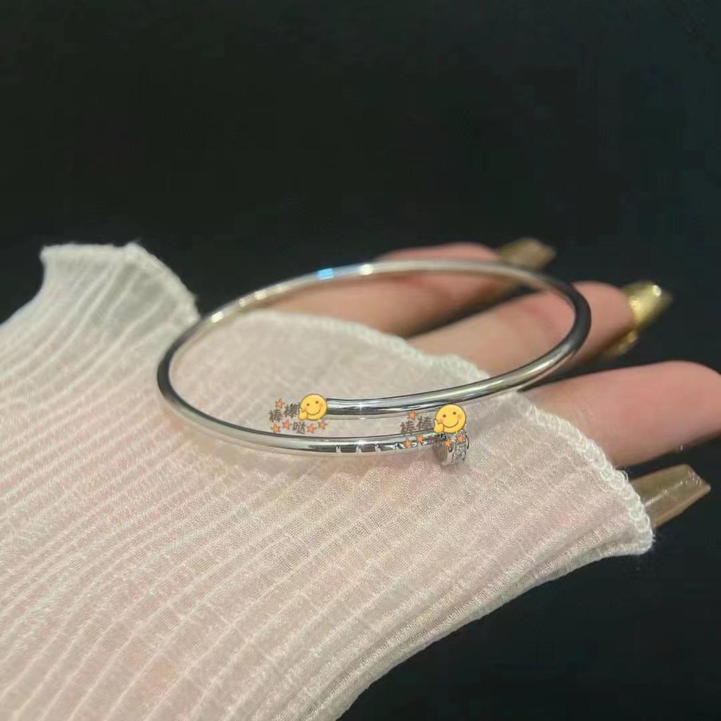 Kajia Nagelarmband Dick vergoldet 18 Karat Gold Glänzendes Armband Voll mit Diamanten Kopf und Schwanz Diamant Schmuck Für Männer und Frauen Geometrie