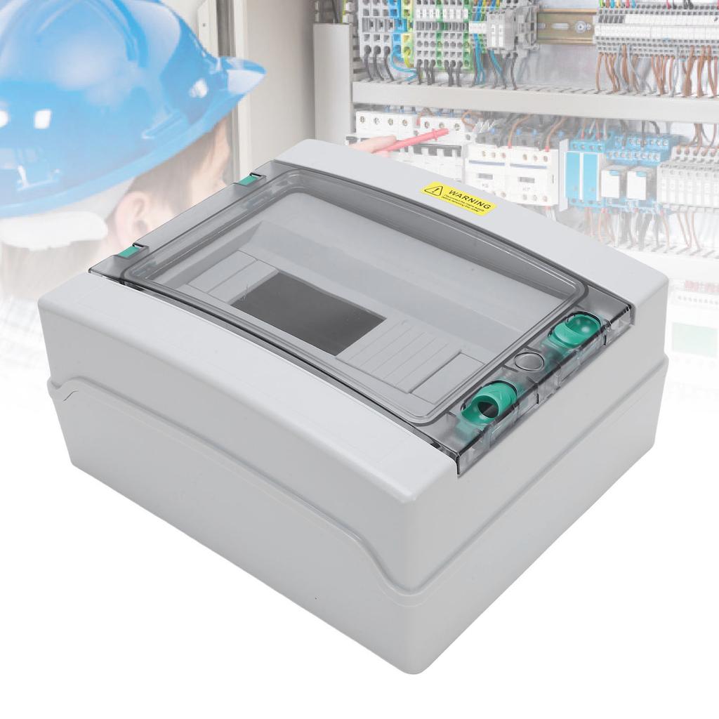 Electrical Junction Box, ABS Plastic Circuit Breaker Box with Locking Function, IP66 Rain Proof Outdoor Distribution Junction Box with Transparent Cov