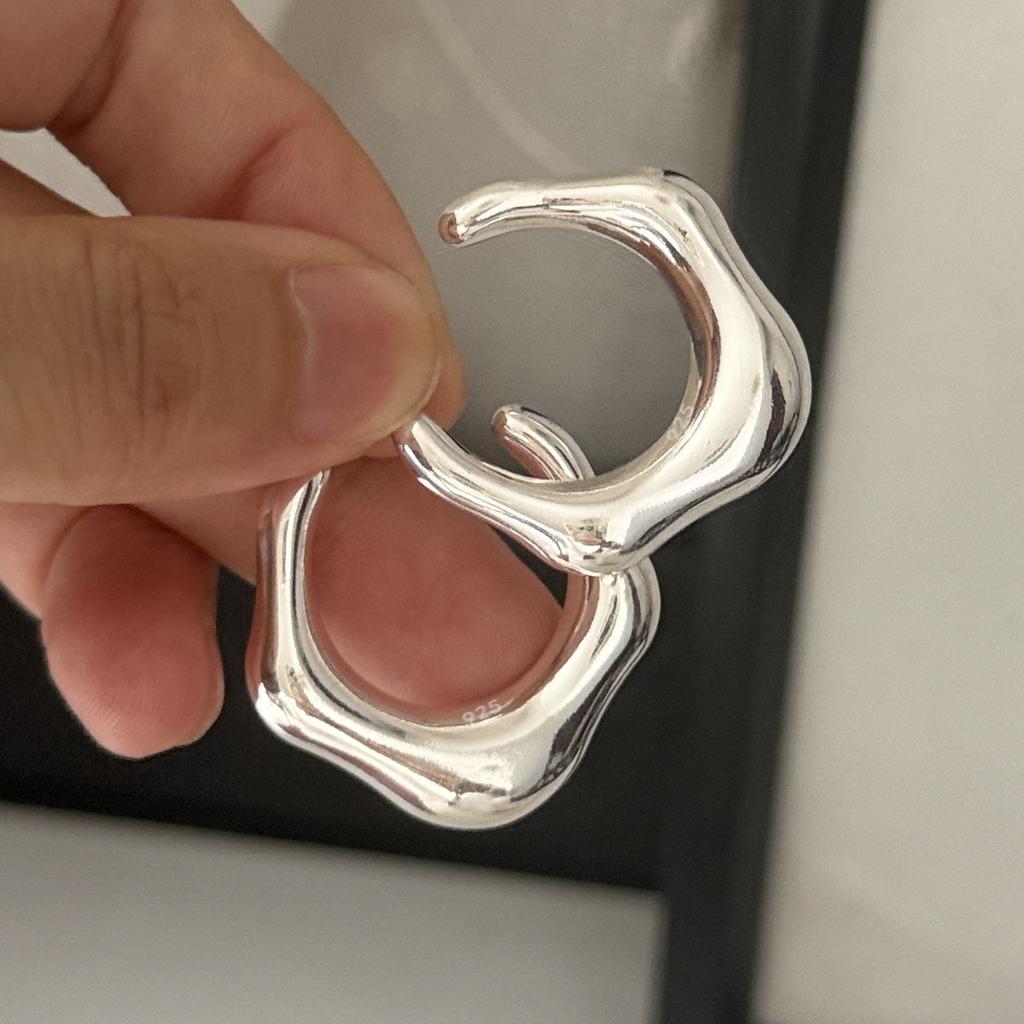 Xiaomi 925 Sterling Silver Vintage Earrings For Women Trendy Simple Geometric Stud Earring Jewelry Prevent Allergy Party Accessories