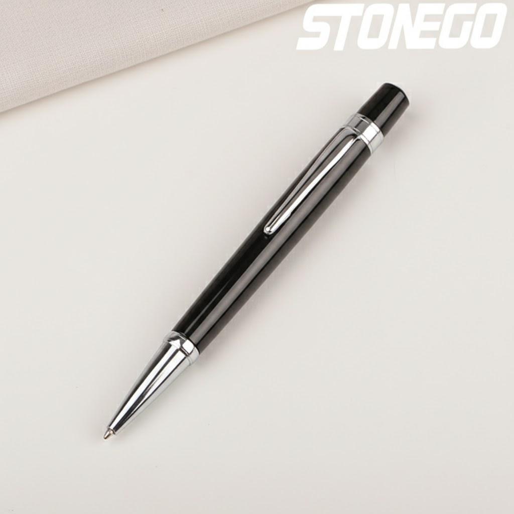 

Mini Rotating Metal Ballpoint Pen Business Office Writing Tool Advertising Gift Medium Oil Pen чорний