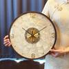 Italian Luxury Shell Wall Clock Modern Solid Wood Living Room High-end Wall Clock Premium Creative Home Decor Reloj Pared FYWC