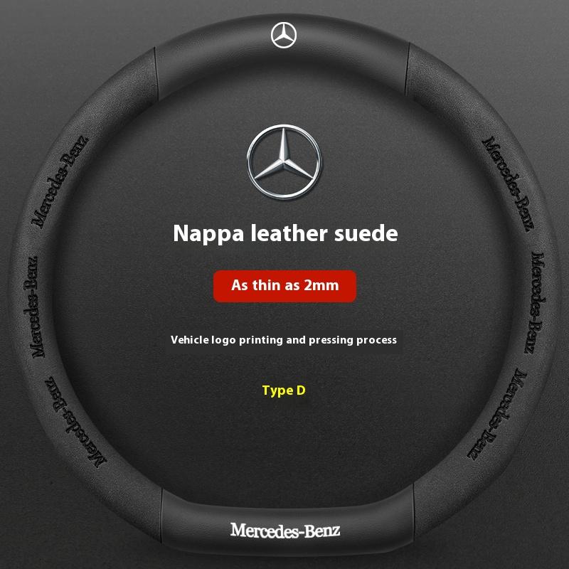 Car Steering Wheel Cover For Mercedes Benz A B C E S Class AMG GLA GLB GLC GLE CLA CLS SLC GLS GLK SLK Vito ML Pilot A45 C43 C63