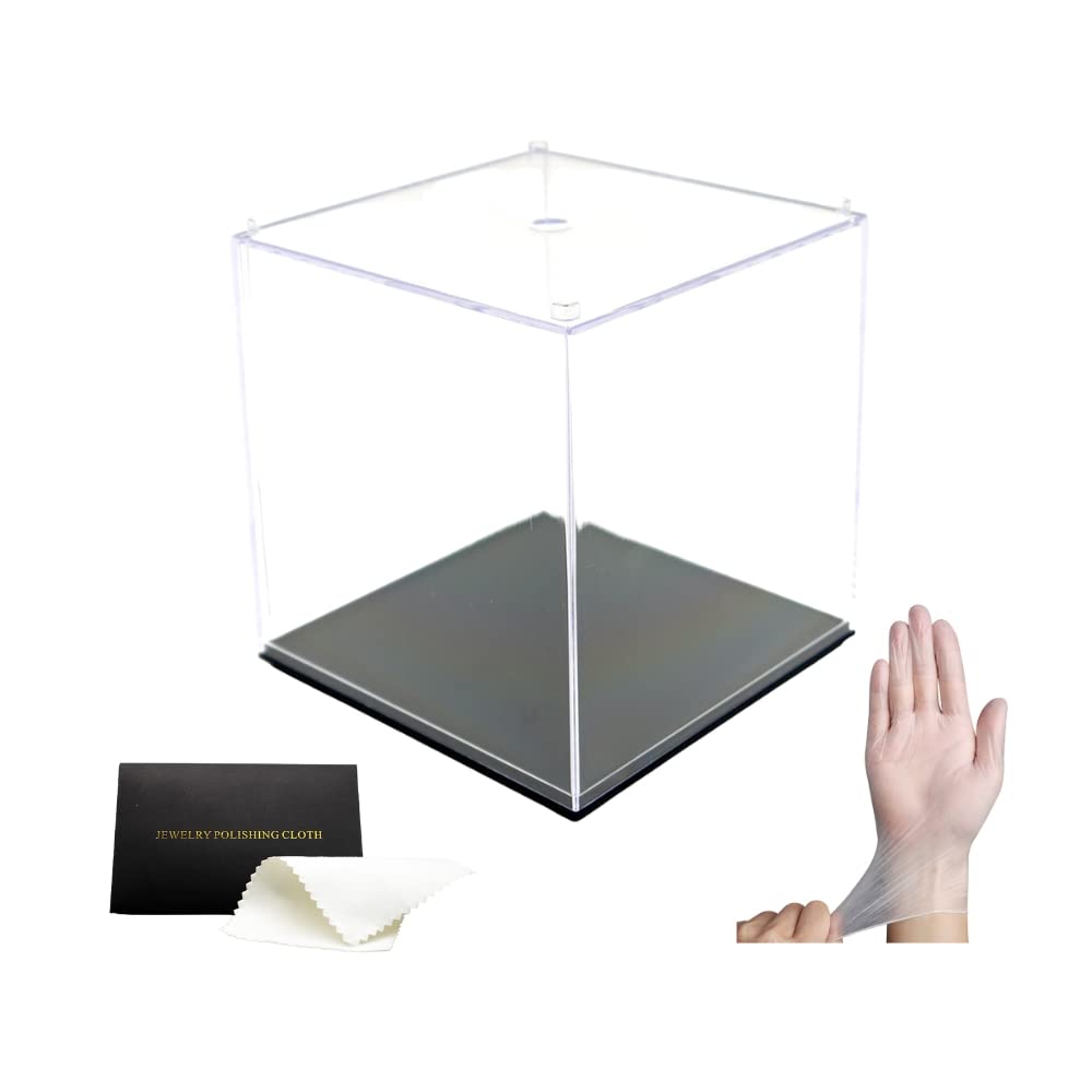 

JP Number Figure High with Cleaning Cloth and 20x20x30cm Case, Acrylic, Collectible, Transparency, Heavy-Duty, Gloves,