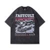 American Hip Hop Retro Spoof Fun Printed Short-Sleeved T-Shirt Men'S And Women'S Street Trendy Brand Lazy Half-Sleeved Tee Shirt