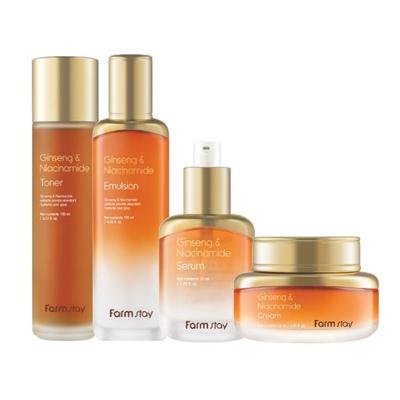 Ginseng & Niacinamide Toner 150ml , Serum 35ml , Emulsion120ml , Cream 55ml (15 Options)