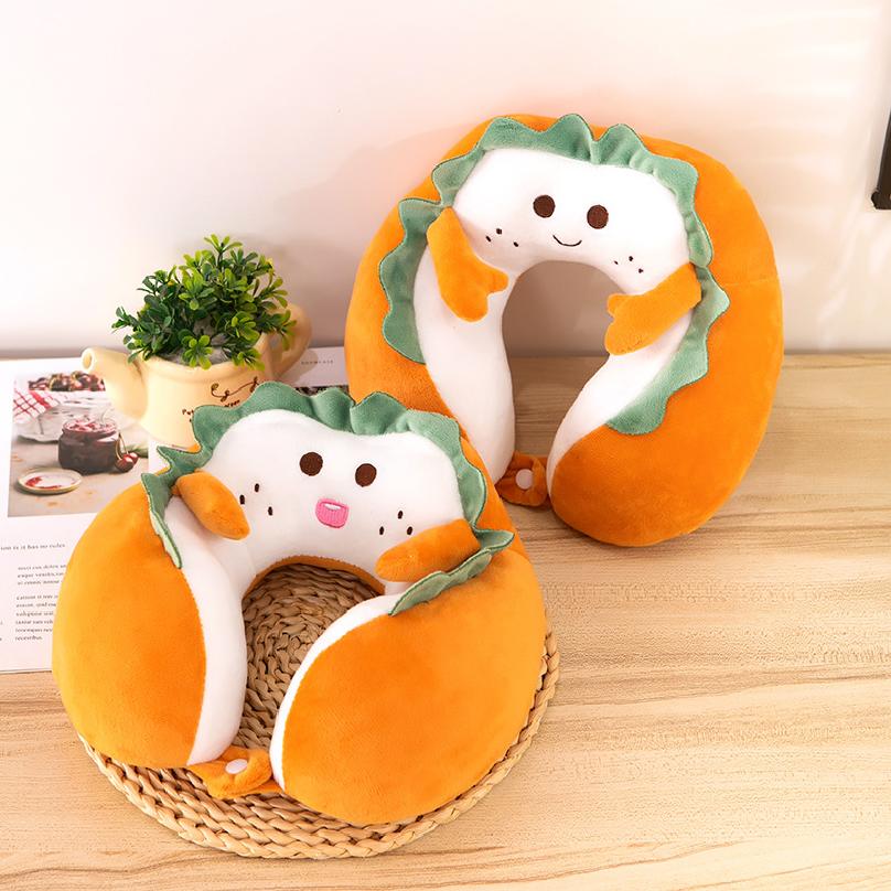 Cute Toast Bread U-Shaped Neck Pillow for Travel, Portable Neck Support for Car, Outdoor, Camping, and Travel Use