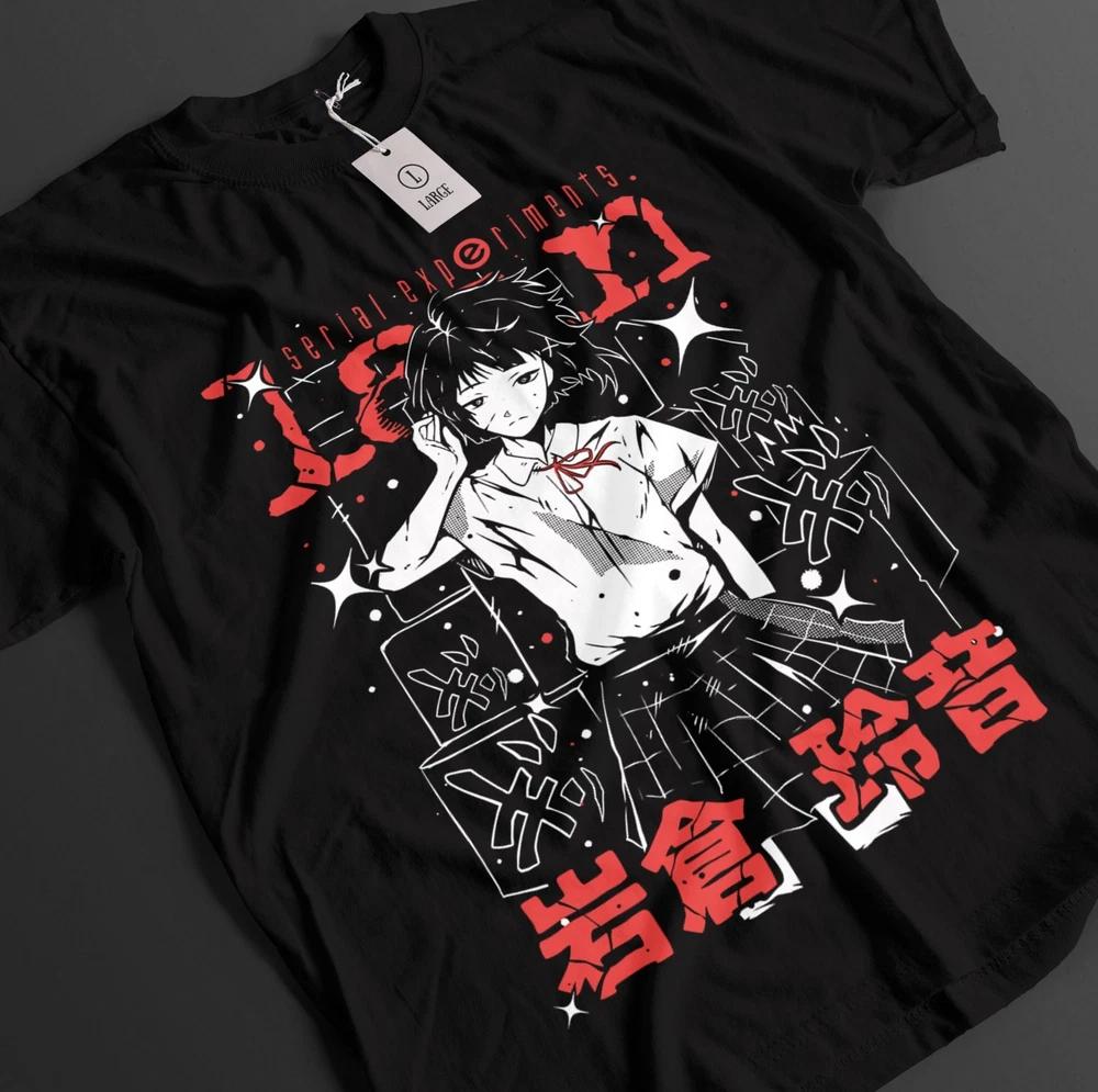 Serial ExperiUnisexts Lain Shirt Lain Iwakura Tshirt Alice TShirt Horror Anime Tee S
