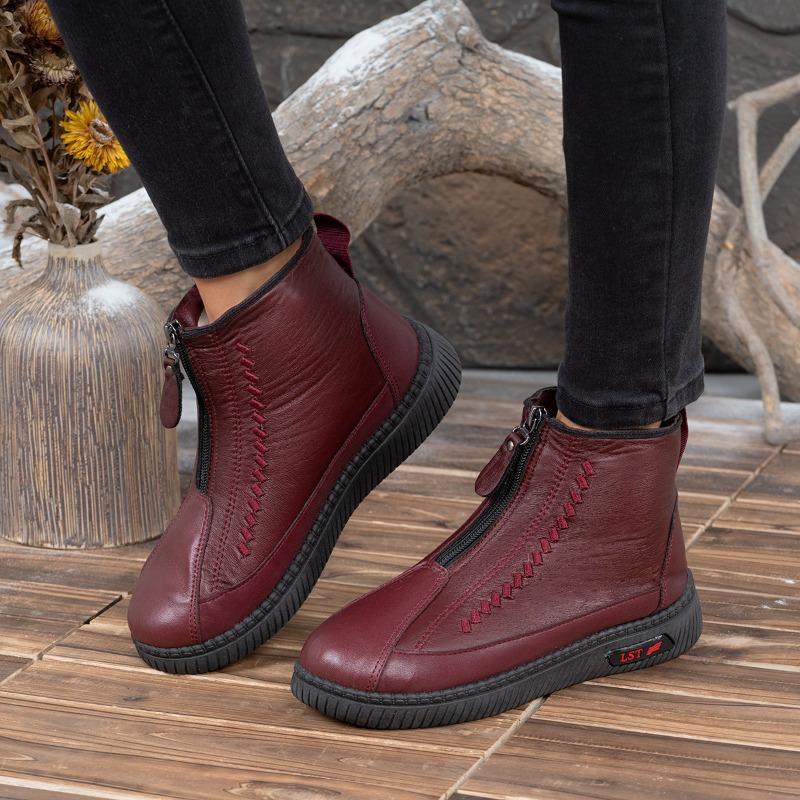 Damen Winter Fleecegefüttert Wasserdicht Slipper Weiche Sohle Rutschfest Warme Schuhe