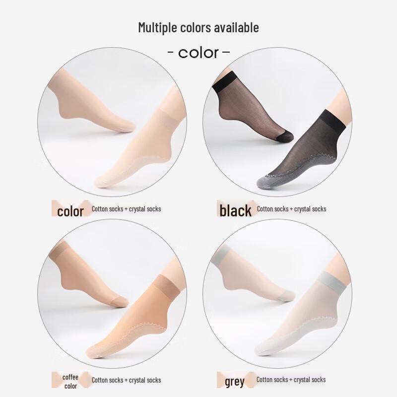 LANGSHA Women's Ultra-Thin Mid-Calf Silk Stockings