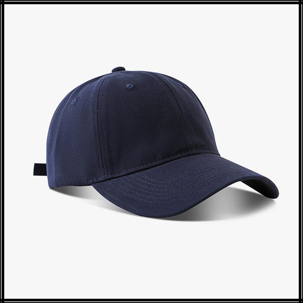 CZ436 [White Fang] Hat, Cap, Cool, Large, Casual, Plain, Colorful, Simple, Men's, Women's, (Navy)