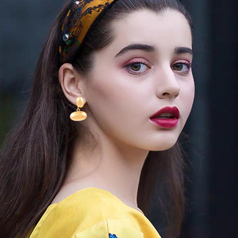 Titan Titan Oțel Textura metalică Cercei în două culori Oțel inoxidabil Bijuterii colorate care nu se decolorează