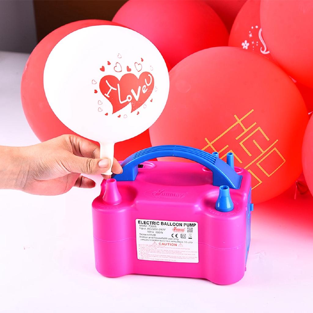 Air Balloon Pump NEW Portable Air Blower Double Hole AC Inflatable Electric Balloon Inflator Pump
