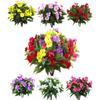Konstgjorda Balsaminer för Utomhusbruk UV-beständig Blombukett av Faux Siden för Vår Sommar Trädgård Uteplats Veranda Balkong Fönsterkruka Heminredning
